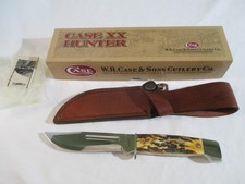 Case XX 1998 Large Stag Fixed Blade Side Hunter 547-5 SS with Sheath, Item 00369 picture