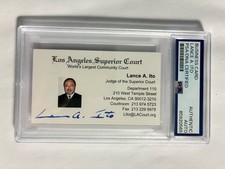 Judge LANCE ITO OJ Simpson trial signed autographed business card PSA slabbed picture