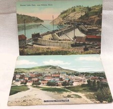 Helena MT Hauser Lake Dam Construction,Mt Helena,View of Helena 2 Cards(1907-15) picture