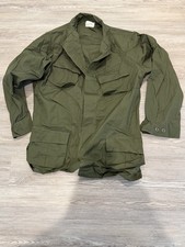 VINTAGE VIETNAM ORIGINAL JUNGLE JACKET  SIZE LARGE LONG RIPSTOP DEADSTOCK OG 107 picture