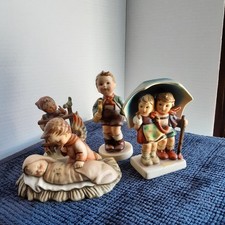 LOT OF 4 GOEBEL HUMMEL FIGURINES W. GERMANY Signed picture
