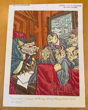 Signed Original GAHAN WILSON Color Pen & Ink Playboy picture