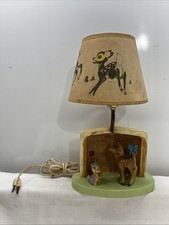 VINTAGE DOLLY TOY COMPANY WALT DISNEY'S BAMBI AND THUMPER PLASTIC LAMP  picture
