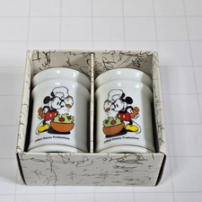 Vintage Walt Disney Productions Chef Mickey Mouse Japan Salt Pepper Shakers Set picture