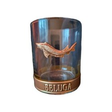 Beluga Premium Pewter Gold Highlights 8 Oz Russian Vodka Glass New W/ Tag picture