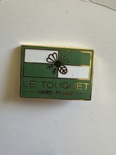 Vintage Le Touquet Enamled Metal Pinback Pin picture
