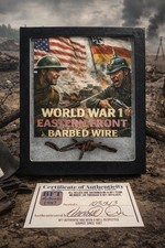 WWI Eastern Front Relic – Barbed Wire Fragment – BFT COA picture