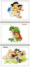 3~4X6 Postcards HI Hawaii HAWAII'S KEIKIS Island Children~Dog~Keiki ART By KEONI picture
