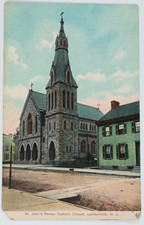Vintage 1910 Postcard St Johns Catholic Church Lambertville NJ New Jersey picture