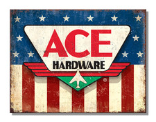 ACE Hardware Flag retro sign 8.25