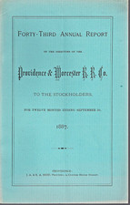 1887 Forty Third Providence & Worcester Railroad Annual Report picture