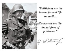 GENERAL GEORGE S. PATTON QUOTE W/ FACSIMILE AUTOGRAPH - 8X10 PHOTO (PQ-015) picture