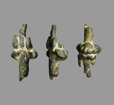 Ancient Judaean / Levantine Bronze Club-Headed Toggle or Votive Pin 1000 BC picture