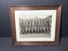 VTG 1918 WWI Military Photo Co.24 BATN.6 MOTG Camp Greenleaf, GA Framed picture