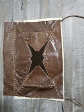 Antique 1929 Prohibition Newspaper Flong Matrix Leather Book Cover Folk Art Star picture