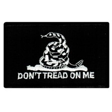 DON'T TREAD ON ME GADSDEN FLAG MORALE PATCH AMERICAN BLACK embroidered iron-on picture