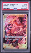 PSA10 Portgas D. Ace OP07 119 SEC One Piece Card picture