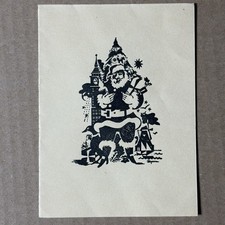 Vintage Mid-Century Dutch Christmas Card Santa St. Catherine’s Wiegman picture