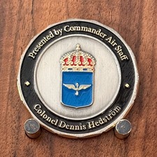 Swedish Armed Forces Air Staff Military Challenge Coin  M#13 picture