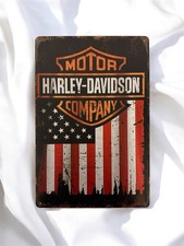 Harley Davidson Motorcycle Vintage Style Tin Bar Sign Man Cave Collectible New picture