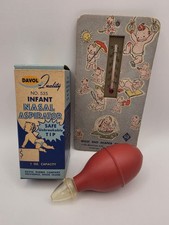 Vintage Baby Lot Davol Nasal Aspirator & Cleveland West End Diaper Service Wall picture