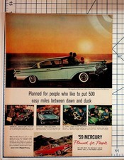 1959 Mercury Park Lane Cruiser Car Original Vintage Magazine Ad Ephemera picture