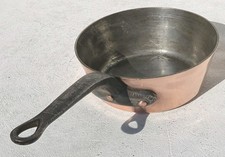 Vintage 8.1inch French Copper Saute Pan Dehillerin Hand-Tinned 2mm 5lbs picture