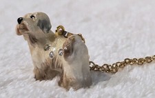HAVANESE Pendant, Charm (3212N) Enameled Pewter, Australian Crystals picture