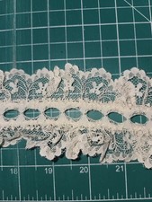 By The Yard Vintage Insertion Lace 2.5 Inches wide Sewing Crafting Dolls Ruffled picture