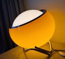 Vintage Large Meblo Guzzini Yellow Space Age Globe Table Lamp Yugoslavia picture