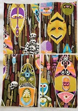Vintage Disneyland Headhunter Enchanted Tiki Room Fabric 22 PIECES 1960s RARE picture