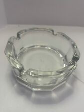 VINTAGE CLEAR 4'' OCTAGON ASHTRAY UNMARKED picture