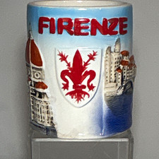 Florence Italy Souvenir Mug 3D Relief Michelangelo David Handle Firenze Cup picture