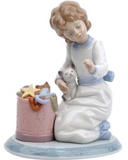 RARE Lladro 6671 “Ringing In The Season” Figurine Night Before Christmas READ picture