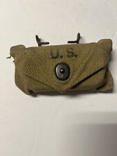 Original WWII US Army Carlisle Bandage Pouch With Bandage Tin B.A.B CO. 1942 picture