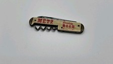 Vintage Metz Beer Mother of Pearl Corkscrew Small Pocket Knife picture