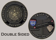 Oklahoma Highway Patrol Troop YB Interstate 44 Challenge Coin  J#33 picture