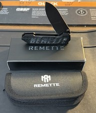 Remette RT-Cosmic RTCO-GC SS Drop Point Plain Liner Lock Manual Clip Black picture