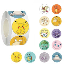 500Pcs/Roll Cute Pokemon Pikachu Cartoon Anime Sealing Stickers Decoration DIY P picture