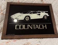 Vintage Graphic Creations Inc. Lamborghini Countach Framed Glass Mirror Art picture