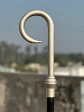 Vintage Handcrafted Autumn Wooden Crozier Shaft Antiques and Beautiful Cane Gift picture