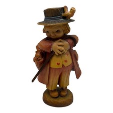 ANRI Juan Ferrandiz Wood Carved Hand Painted Figure Happy Wanderer Signed picture
