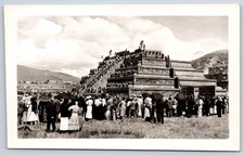 Antique Mexico Postcard TEOTIHUACAN Temple of the Sun RPPC picture