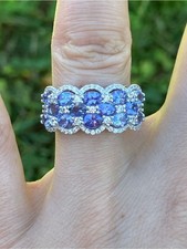 Genuine Tanzanite Sterling Silver Ring Size 7 picture