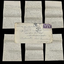 1943 WWII Love Letter Deceased Verified Soldier 35th Infantry Returned Erie PA picture