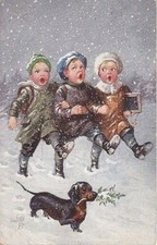 Vintage  Dachshund  refrigerator magnet 2 1/2x 3 1/2 