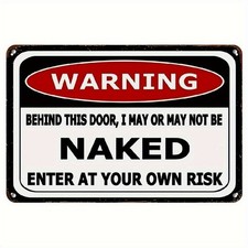 Humorous Warning - style Tin Metal Signs Home Décor 8×12 Inches, 2D Flat. Ideal  picture