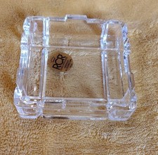 VTG RCR Royal Crystal Rock 24% Lead Crystal Square Trinket Dish Italy picture
