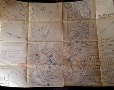 1955 BETHLEHEM STEEL CAMBRIA PLANT JOHNSTOWN PA DOWNTOWN MAP Parking Lots picture