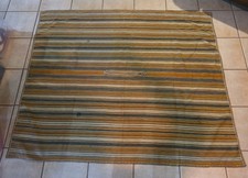 Vintage Peruvian Andean Hand Woven Striped Blanket Poncho 63.5